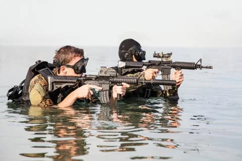 Navy SEAL frogmen Foto stock