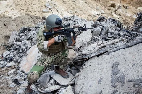 Navy SEAL team Stock Photos