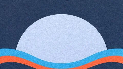 Navy textured paper background with light blue semicircle for copy space and  Stockillustratie
