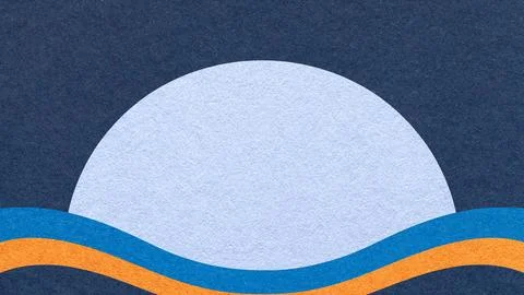 Navy textured paper background with light blue semicircle for copy space an.. Stock Photos