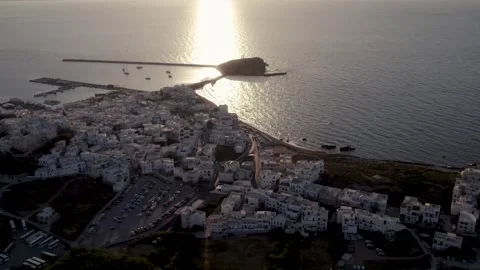 Naxos Greece at Sunset Stock Footage 330074625