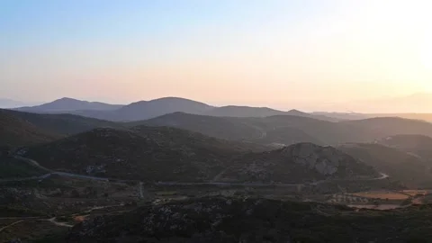 Naxos Landscape at Sunset Stock Footage 165555274