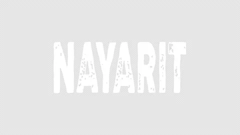 Nayarit. Animated text. Transparent Alpha channel. 4K video. Video stock 154390961