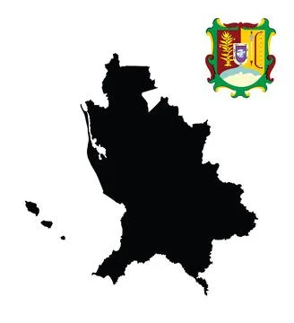 Nayarit map vector silhouette illustration isolated Stock Illustration