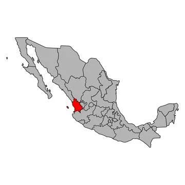 Nayarit of Mexico map shape, travel web concept icon vector illustration Stock Illustration