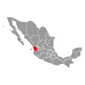 Nayarit of Mexico map shape, travel web concept icon vector illustration Stock Illustration
