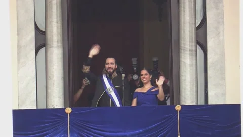 Nayib Bukele is inaugurated for a second consecutive term in El Salvador, San Sa Stock Footage 276672909
