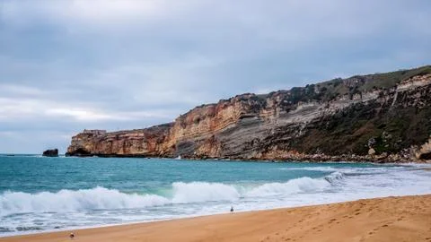 Nazare beach Stock Photos