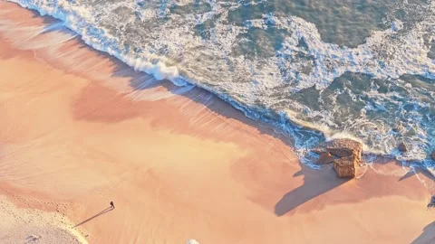Nazare seaside beach Stock Footage 132520965