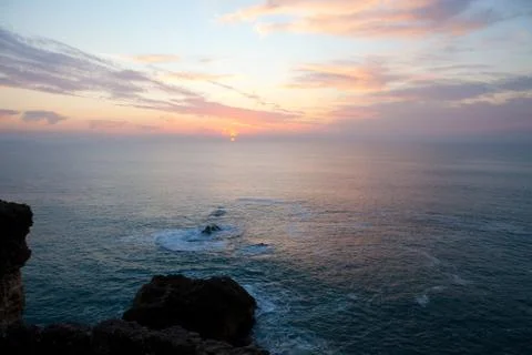Nazare sunset Foto stock