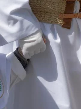 Nazarenes in a procession. Stock Photos