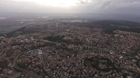 Nazareth Aerial Evening Stock Footage 71002278