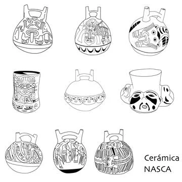 Nazca ceramics. Stock Illustration