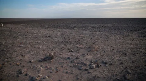 Nazca desert with the rocks in the background Stock Footage 64872719