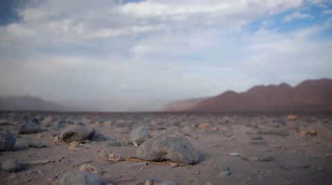 Nazca desert with the rocks in the background Stock Footage 64872727