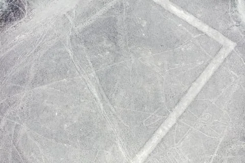 Nazca lines from the aircraft Stock Photos