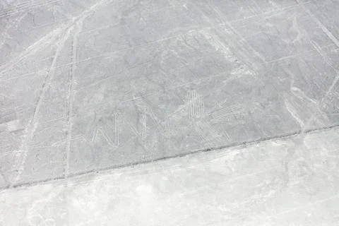 Nazca lines from the aircraft Stock Photos