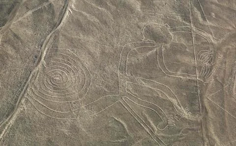 Nazca Lines - The Monkey Stock Photos