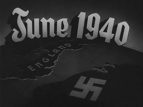 Nazis invade Paris, Dunkirk and Calais and Adolf Hitler eyes the White Cliffs of Stock Footage 79453729