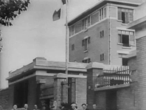 Nazis launch a counter-attack after their surrender in Paris; footage shows the Stock Footage 75767627