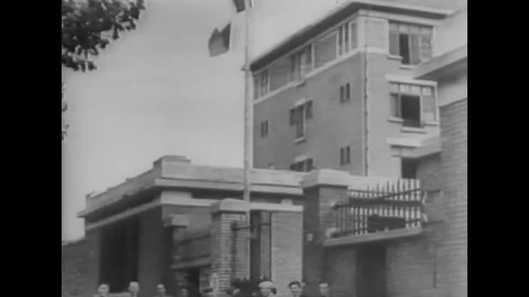 Nazis launch a counter-attack after their surrender in Paris; footage shows the Stock Footage 145410113
