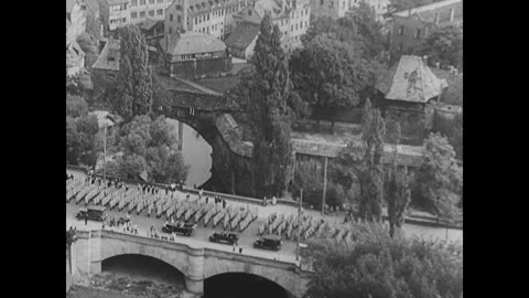 Nazis in Nuremberg Video stock 253664190