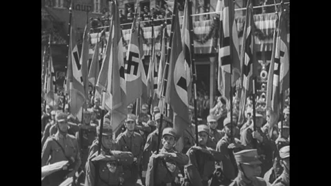 Nazis in Nuremberg Video stock 253667300