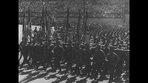 Nazis in Nuremberg Video stock 253667738