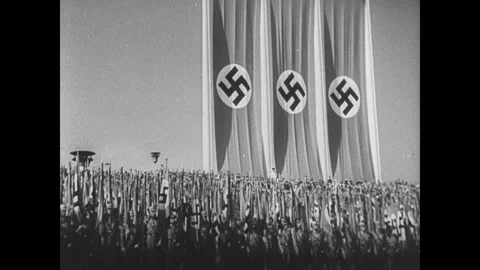 Nazis in Nuremberg Video stock 253679817
