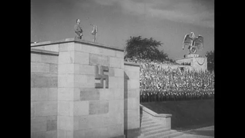 Nazis in Nuremberg Video stock 253680072