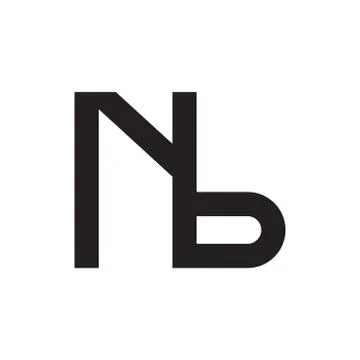 Nb initial letter vector logo icon Illustrazione stock