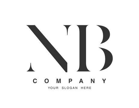 NB logo design. Initial letter n and b serif font style. Creative classic c.. Stock Illustration