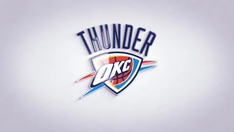 NBA Oklahoma Thunder Logo Stock Footage 233080290