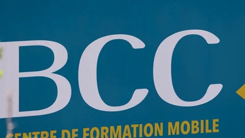 NBCC Mobile Training Center Signage in Moncton Stock Footage 330196502