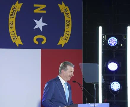 NC Governor Roy Cooper Stock Photos