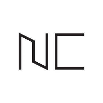 Nc initial letter vector logo icon 스톡 일러스트