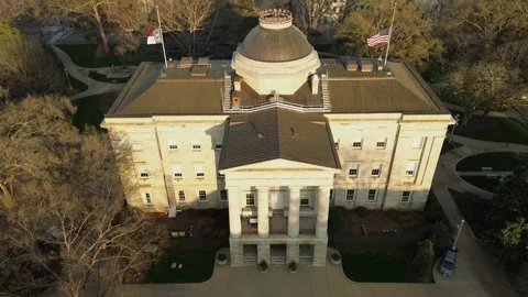 NC State Capitol Flags Stock Footage 332062062