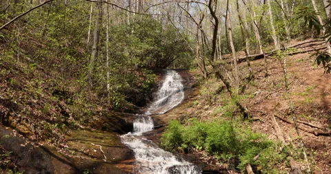 NC Waterfall tilt up and down 4k Stock Footage 197683867
