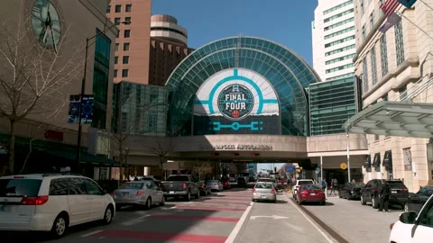 NCAA Final Four Downtown Indianapolis Stock Footage 150708341