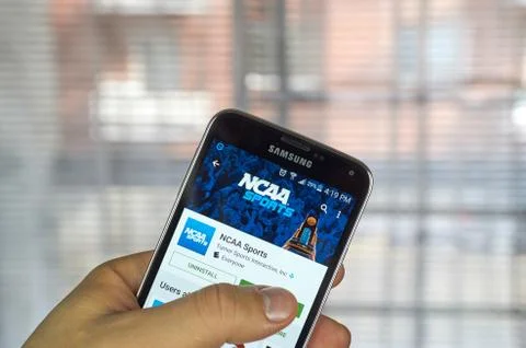 NCAA mobile app. Stock Photos