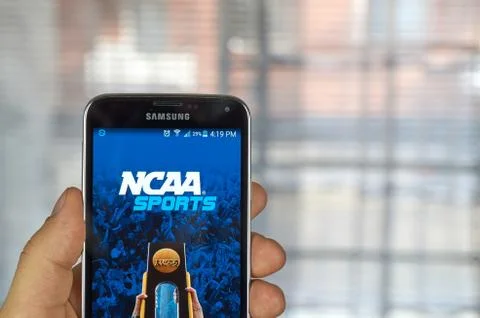 NCAA mobile app. Stock Photos