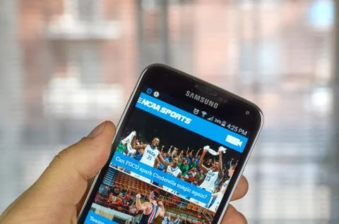 NCAA mobile app. Stock Photos
