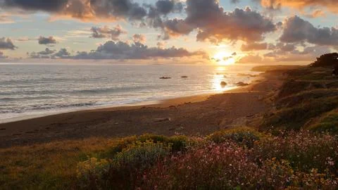 NCABeachSunset1 Foto stock