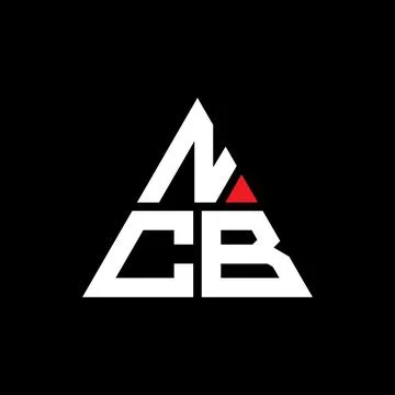 NCB triangle letter logo design with triangle shape. NCB triangle logo desi.. Stock Illustration