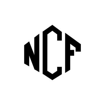 NCF letter logo design with polygon shape. NCF polygon and cube shape logo .. Stock Illustration