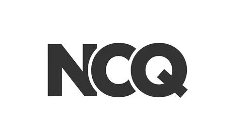 NCQ logo design template with strong and modern bold text. Initial based ve.. Stock Illustration