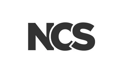 NCS logo design template with strong and modern bold text. Initial based ve.. Stock Illustration