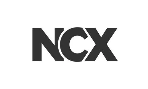 NCX logo design template with strong and modern bold text. Initial based ve.. Stock Illustration
