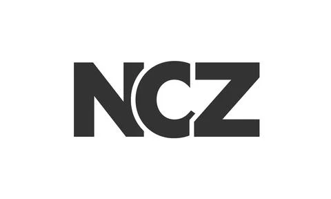 NCZ logo design template with strong and modern bold text. Initial based ve.. Stock Illustration