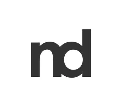 ND creative geometric initial based modern and minimal logo. Letter n d tre.. Stock Illustration